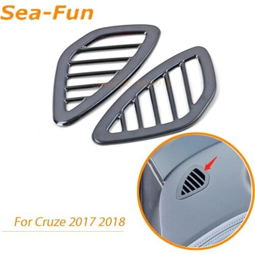 For Chevrolet Cruze 2017 2018 Car Front Dashboard Air Vent Outlet Trim Cover Decorative frame Modified ABS Chrome Accessories