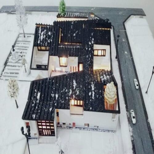 DIY Handmade Sand Table Model Material Outdoor Landscape Model Simulation Snow Christmas Snow Scene