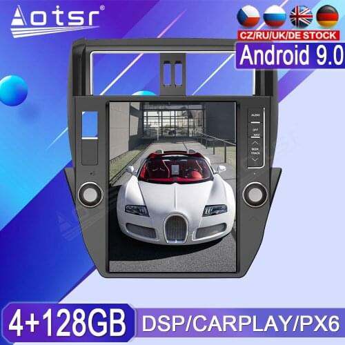 For Toyota Land Cruiser Prado 150 2010 - 2013 PX6 Android Tesla Style Navi Car Multimedia Recorder Radio Player Stereo Head Unit