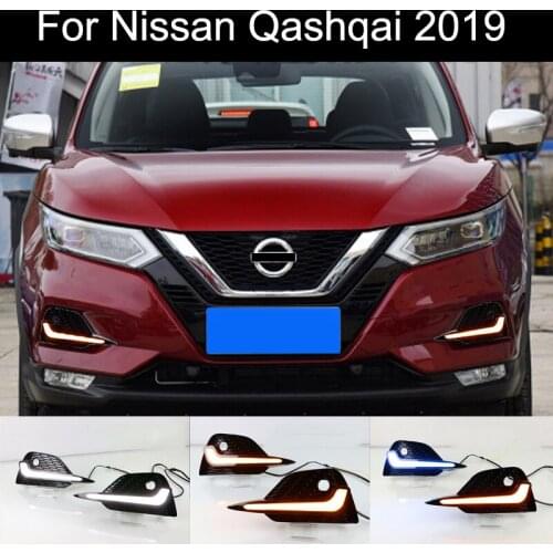 For Nissan Qashqai 2019 2020 Daytime Light Car Accessories LED DRL Headlight Fog Lamp Turn Signal Light