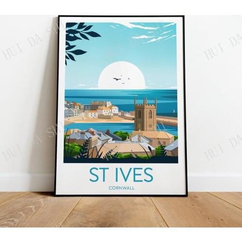 St Ives travel print - Cornwall