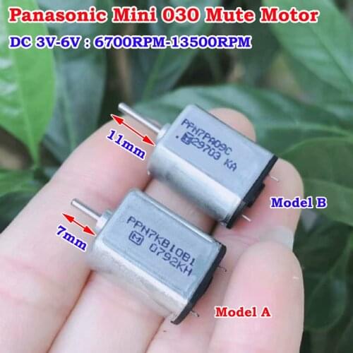 Panasonic Micro Mini 12mm*15mm 030 Motor DC 3V-6V 13500RPM High Speed Electric Motor for Car AV DVD Player
