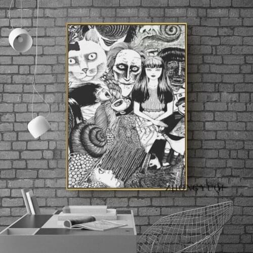 Junji ito collage canvas prints Home Decor Large Wall Pictures For Living Room Posters HD Canvas Paintings