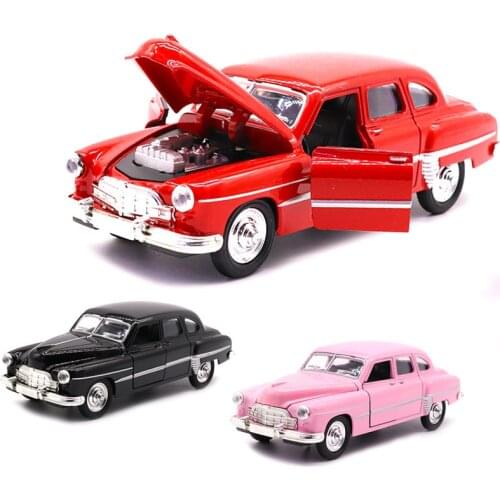 1:28 Simulation Alloy Retro Classic Car Model Pull Back Metal Diecasts & Kids Toy Vehicles Collection Gift for Boy Children Y127