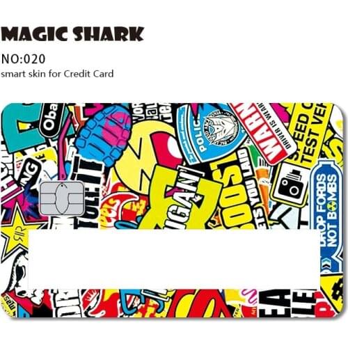 Fashion Wood Print Star Space Joker Money Dollar Window Sticker Case Film Skin for Credit Debit Card Big Small Chip
