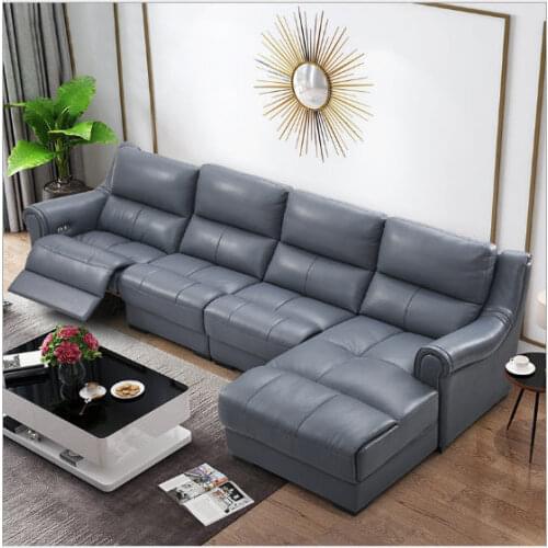 Living Room Sofa set L corner sofa recliner electrical couch genuine leather sectional sofas L muebles de sala moveis para casa