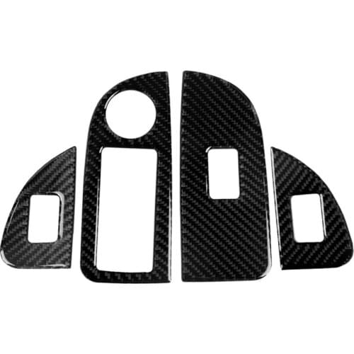 Fits Alfa Romeo Giulia 2017-19 Carbon Fiber Window Switch Panel Sticker Trim RHD