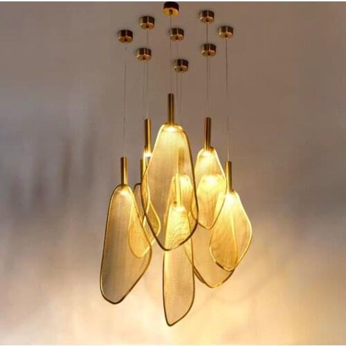 Head iron net light shadow art small chandelier post modern bedroom bedside dining room bar counter combination lamp