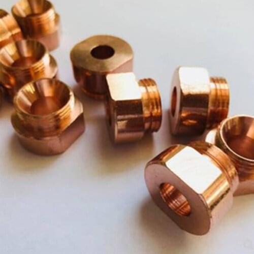 1pcs M5 external thread nut electrode cover D6 hole diameter chromium zirconium copper