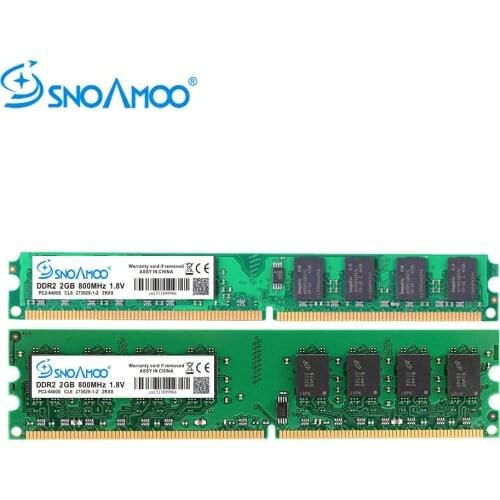 SNOAMOO Desktop PC DDR2 2X2GB Ram 800MHz 667Mhz PC2-5300U CL6 240Pin 1.8 V Memory For AMD and Intel Compatible Computer Memory
