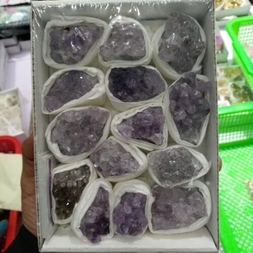New Natural Amethyst Geode Crystal Quartz Amethyst Cluster Specimen