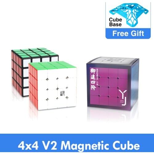 Original YJ Yusu 2M 4x4 Magnetic Magic Speed Cube 4*4*4 Puzzle Yusu V2 4x4x4 M Yongjun Professional Educational Toys For Kids