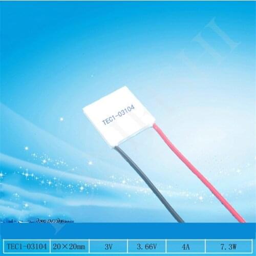 Temperature difference semiconductor refrigeration chip TEC1-03104 instrument cooling cooling cooling 20*20mm
