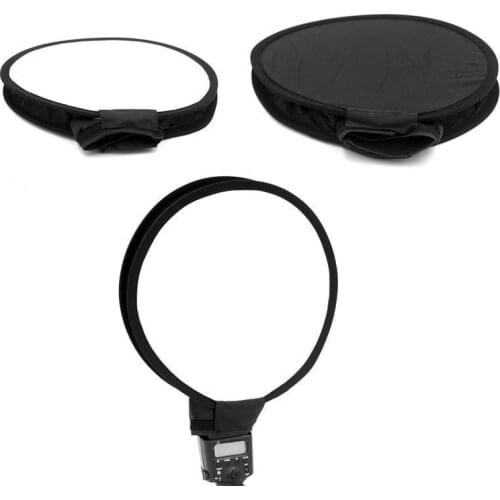 30cm/12" Portable Mini Round Studio Softbox Photography Flash Diffuser Softbox for Canon Nikon Sony Godox Yongnuo Speedlite
