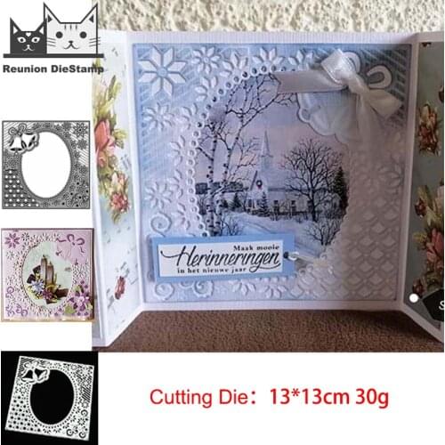 Reunion Christmas Frame Background Metal Cutting Dies for Card Making Scrapbooking Album Decor Paper Embossing Craft New 2020