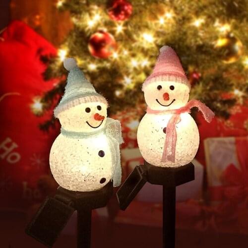 Christmas Gifts Snowman Solar Light Garland christmas tree decor for new year 2022 Christmas Decorations for Home Natal Navidad