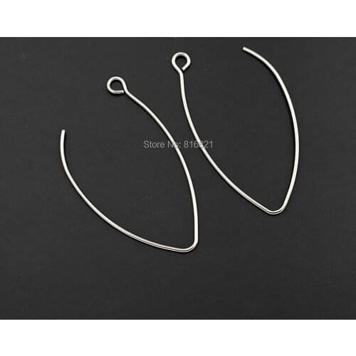 Stainless Steel Ear Wire Clip Earrings with Loop Hanger Connectors DIY Findings Angled Fishhook Earrings Making NO Fade