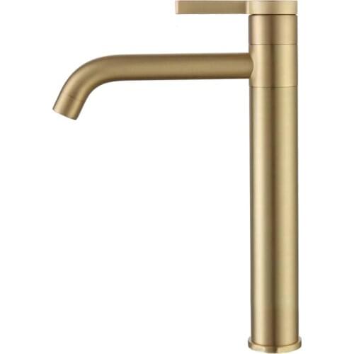 Basin Faucet Sink Mixer Tap Solid Brass Tap Water Faucet Waterfall Brushed Gold or matte black Basin Mixer Faucet BG99