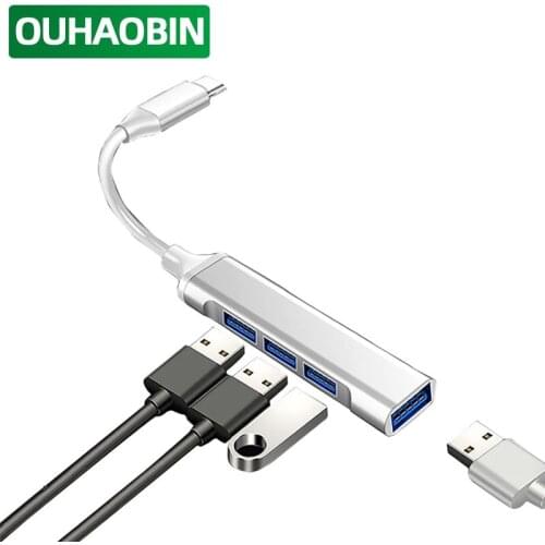 USB C HUB Type-C 3.0 Adapter Power Hub 4 Port Expander OTG For HUAWEI Macbook pro Air Samsung Computer USB Multi USB Splitter