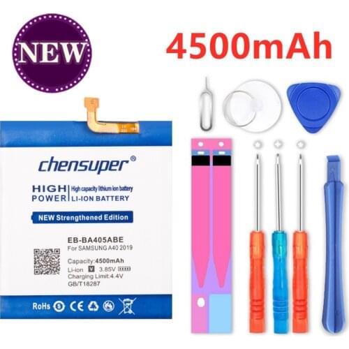 0 Cycle 100% New chensuper 4500mAh EB-BA405ABE Battery For SAMSUNG Galaxy A40 2019 SM-A405FM/DS SM-A405FN/DS GH82-19582A