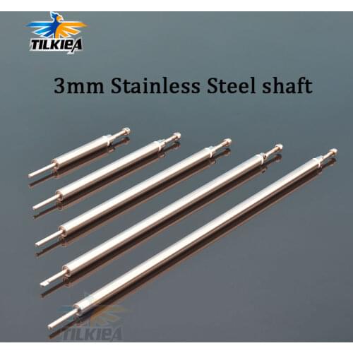 1PC 3mm RC Boat Shaft Length 10/15/20/25/30cm 5 Size 304 Stainless Steel Motor Drive Metal Shaft Rc Boat Spare Parts