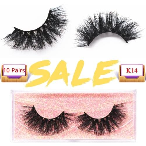 10 Pairs Full Eyelashes Dramatic Thick Long False Eyelash 3D Mink Lashes Cruelty free Full Strip Lashes 20mm Mink Lashes Makeup