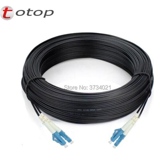 500M Outdoor LC UPC Duplex FTTH Drop Patch Cable LC Singlemode Duplex G657A Fiber optic patch cord FTTH fiber optic jumper Cable