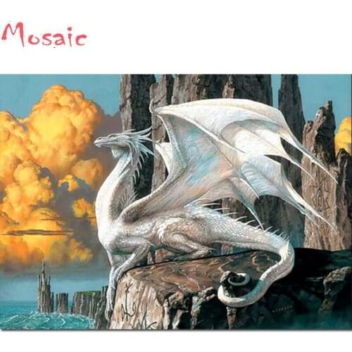 5D DIY Diamond painting dragon embroidery diamond Cross Stitch full square round Rhinestone 2019 home decoration dropshipping