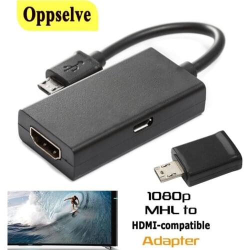 Micro USB To HDMI-compatible Adapter Male to Female 1080P Audio Video Cable HD MHL Audio Converter for TV PC Laptop Notebook