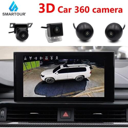 Smartour 3D 360 Degree Bird View System Car DVR Reversing Camera Recording Parking Universal Side View 4 Camera Panoramic