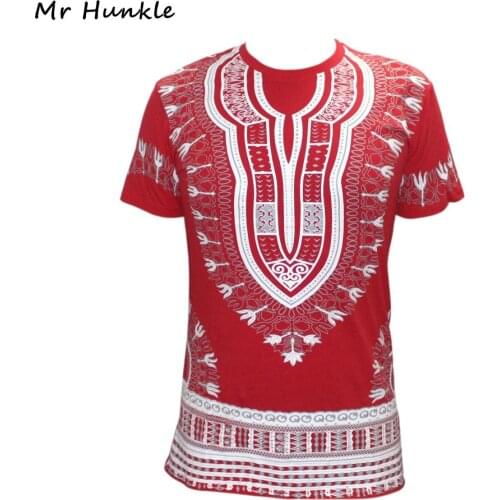 Brand Mr Hunkle Dashiki Clothing Fashion African Print Mens Dashiki Tops Short Sleeve Summer T-shirt for men MH0038