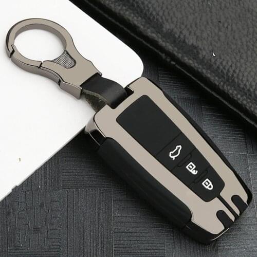 Galvanized Alloy Car Smart Key Case Full Cover For Toyota Camry Prado 2017 2018 CHR Prius Corolla RAV 4 Auto Accessories