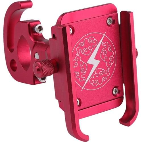 SOONHUA Mobile Phone Holder Universal Motorcycle Bicycle Handlebar Phone Stands Mount Bracket GPS Stand Rack With Hang Hooks