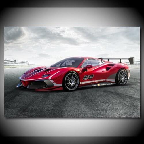 Ferraris 488 Challenge Evo Race Racing Car Posters Modern Wall Art Picture HD Prints Canvas Paintings for Living Room Decor