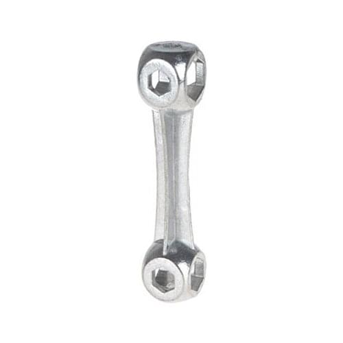 10 in 1 Galvanized Steel Hexagon Wrench Durable Bicycle Bike Repair Tool Bone Shape Hexagon Wrench Spanner 10 Holes Size 6-15mm