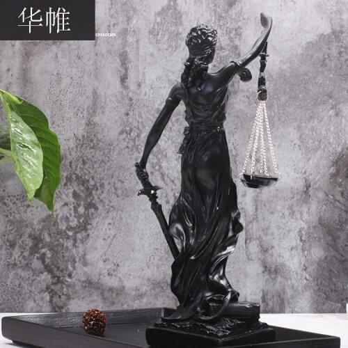 GREEK JUSTICE GODDESS STATUE/FAIR ANGELS RESIN SCULPTURE,PEOPLE ORNAMENTS,VINTAGE HOME DECORATION ACCESSORIES,OFFICE CRAFTS