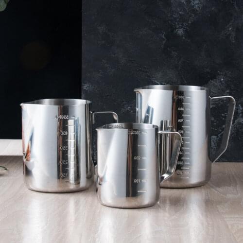 Stainless Steel Frothing Coffee Pitcher Pull Flower Cup Cappuccino Milk Pot Espresso Cups Latte Art Milk Frother Frothing Jug WF