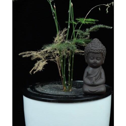 Little Figurine Tea Pet Decoration - Black Pottery Tea Accessory