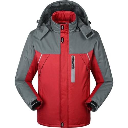 Winter Thicken Coat Men Outwear Jackets Waterproof Windproof Fleece Warm Climb Mountain Jacket Mens Windbreaker Hooded Parkas