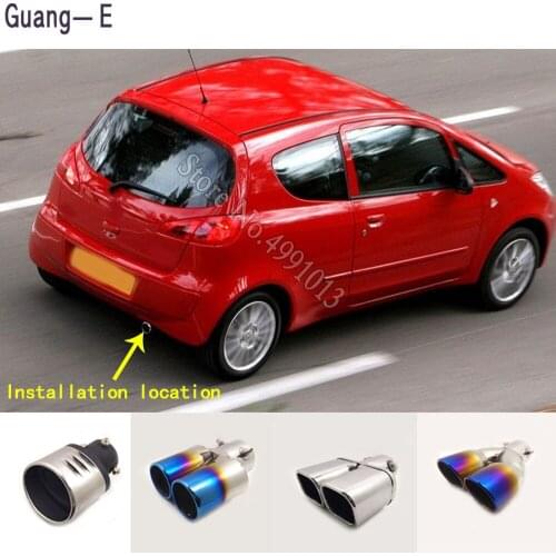 For Mitsubishi Colt 2005-2009 car stickers cover muffler exterior back end pipe dedicate exhaust tip tail outlet ornament 1pcs