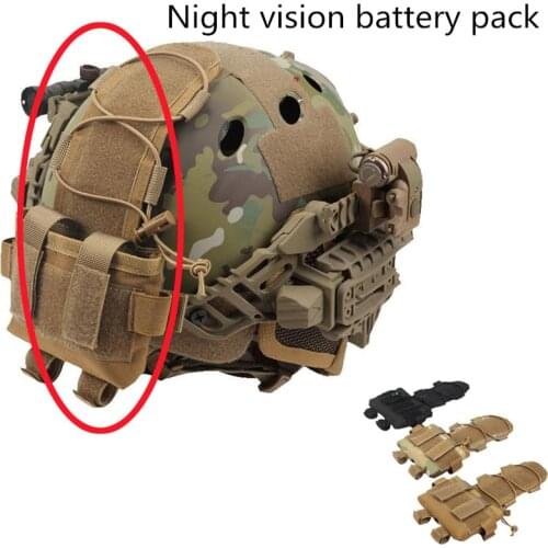 Night vision battery pack for helmet tactical camouflage multi-function weight bag FAST tactical helmet battery bag device