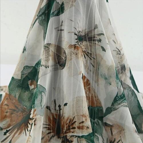 HLQON new fashion chiffon satin fabric For fashion wedding dress,curtain dolls Bedding Textile,upholstery fabric by yard