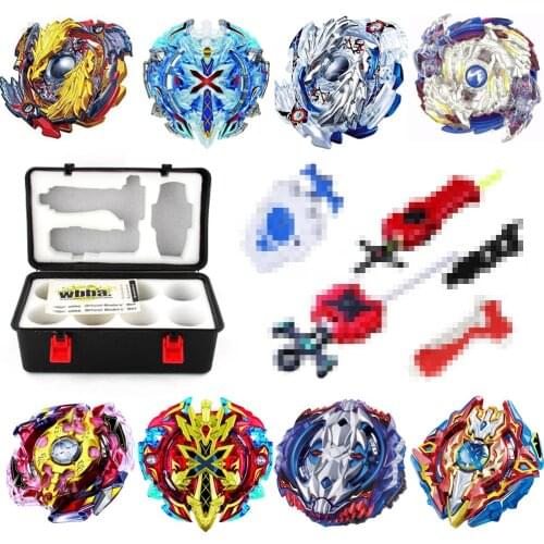 New 8PCS burst Set bey toys blade Box whit Launcher Spinning Top Spinning Top Metal Fusion Toys For Children bay toys blade