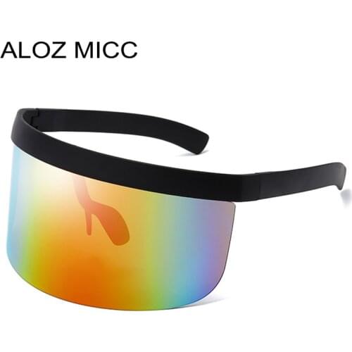 Luxury Big Frame Shield Visor Sunglasses Men 2019 Brand Designer Sexy Oversized Retro Mirror Sun Glasses For Women Eyewear Q615