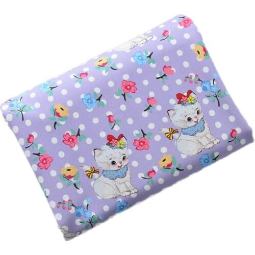 ONE PIECE Pirates Print White 100% Cotton Fabric for Boy Clothes Bedding Set Hometextile Cushion Cover Backpack DIY