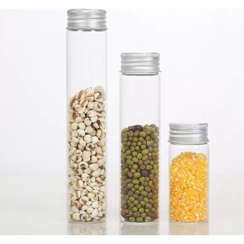 5PCS 30*180mm 110ml Clear Big Bottles Container Jars Glass Vials With Screw Caps For Wedding Holiday Decoration Christmas Gifts