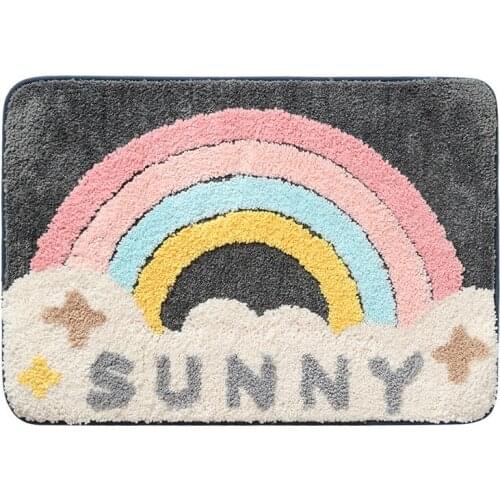 Fluffy Bathroom Mat Nordic Carpet Area Rug Bath Room Floor Tub Mats Absorbent Anti Slip Pad Bathmat Doormat Home Decor