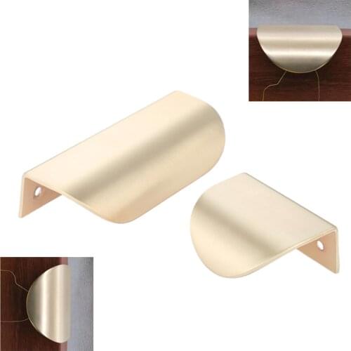 1pc Brass Handle Golden Solid leaf shaped Pulls Furniture Wardrobe Dresser Cabinet Leaves Knob Alloy 40/96mm golden Drawer Door