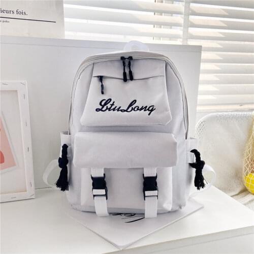 Schoolbag Korean Version Of Harajuku Ulzzang Men And Women Shoulder Bag Student Trend Ins Wind Couple Backpack Travel Portable