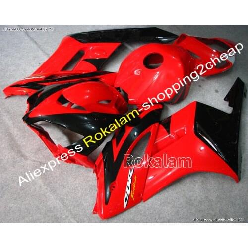 Free Custom Pre-Drilled Fairings For Honda CBR1000 04 05 CBR 1000 RR 2004 2005 Red Fairings Kit (Injection Molding)